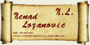 Nenad Lozanović vizit kartica